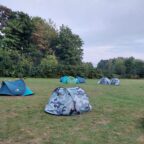 kampeer uitje in de speeltuin groot succes